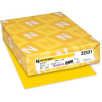 Neenah® Astrobrights Paper Solar Yellow Smooth 65 lb. Uncoated Cover 11x17 in. 250 Sheets per Ream